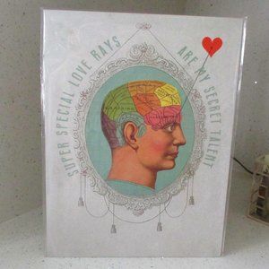 Wall Art Print Vintage Style Phrenology & Love NEW